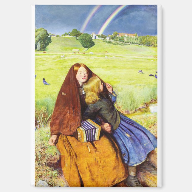 The Blind Girl by John Everett Millais Magnet (Front)