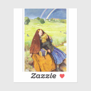 The Blind Girl by John Everett Millais Sticker