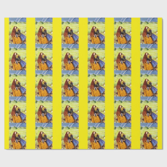 The Blind Girl by John Everett Millais Wrapping Paper (Flat)