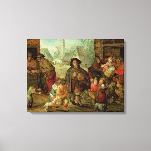 The Blind Hurdy Gurdy Player Canvas Print