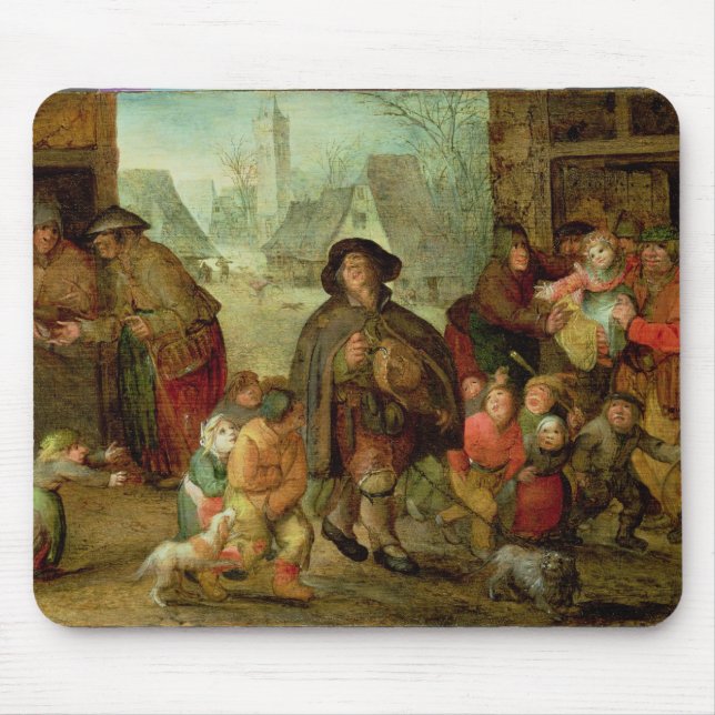 The Blind Hurdy Gurdy Player Mouse Pad (Front)