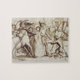 The Blind Man, 1853 (pen, ink, wash and graphite o Jigsaw Puzzle