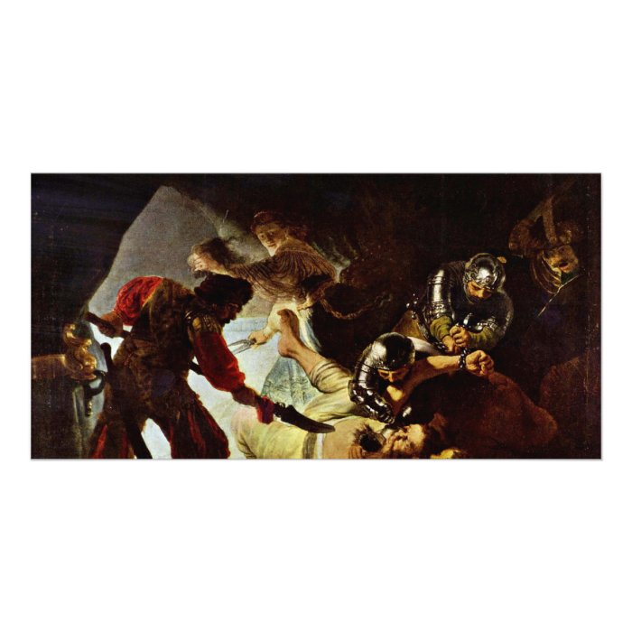 The Blinding Of Samson By Rembrandt Harmensz. Van Custom Photo Card