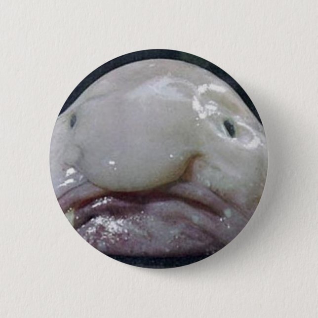 The Blobfish Pinback Button (Front)