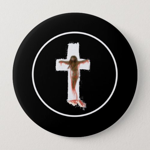 The Blood Jesus Cross  Button