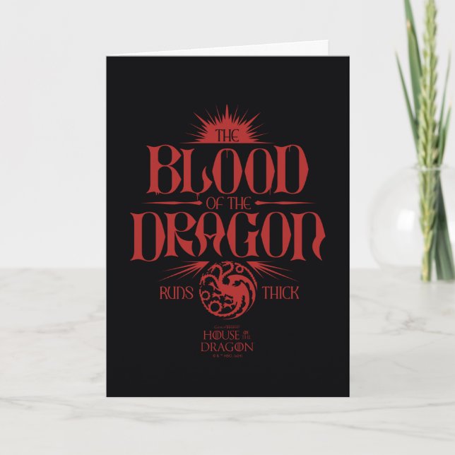 The Blood of the Dragon Runs Thick Card (Front)