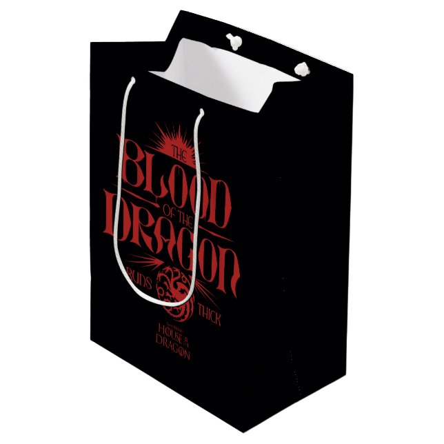 The Blood of the Dragon Runs Thick Medium Gift Bag (Front Angled)