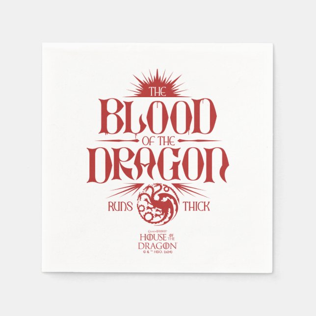 The Blood of the Dragon Runs Thick Napkins (Front)