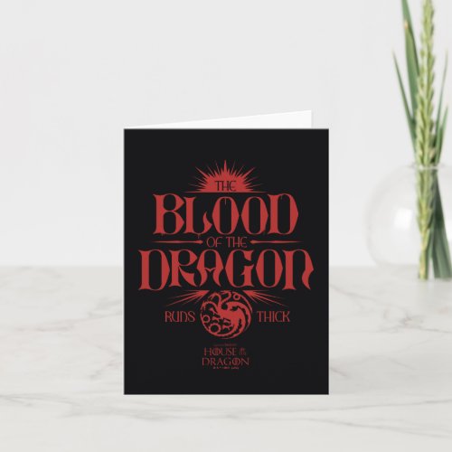 The Blood of the Dragon Runs Thick Note Card