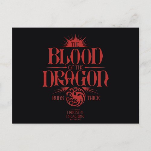 The Blood of the Dragon Runs Thick Postcard