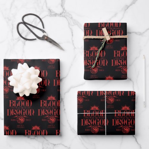 The Blood of the Dragon Runs Thick Wrapping Paper Sheets