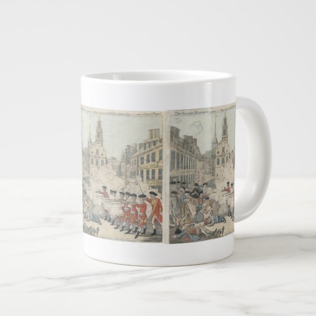 The Bloody Massacre - Paul Revere (1770) Giant Coffee Mug (Front Right)