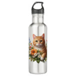 The Blooming Kitty”. &#128062;&#127804; Stainless Steel Water Bottle