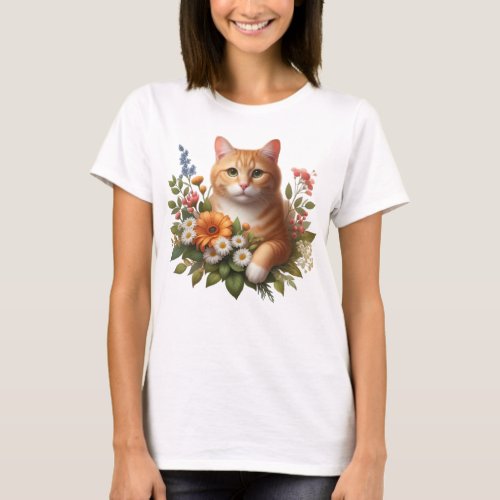 The Blooming Kittyâ  T_Shirt