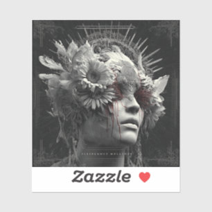 The Blooming Martyr – Gothic Fine Art Sticker