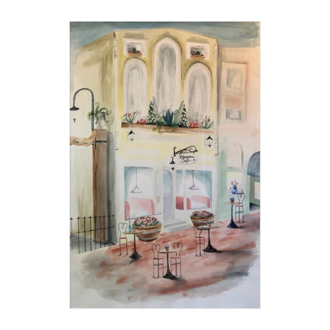 The Blossom Cafe Acrylic Print (Front)