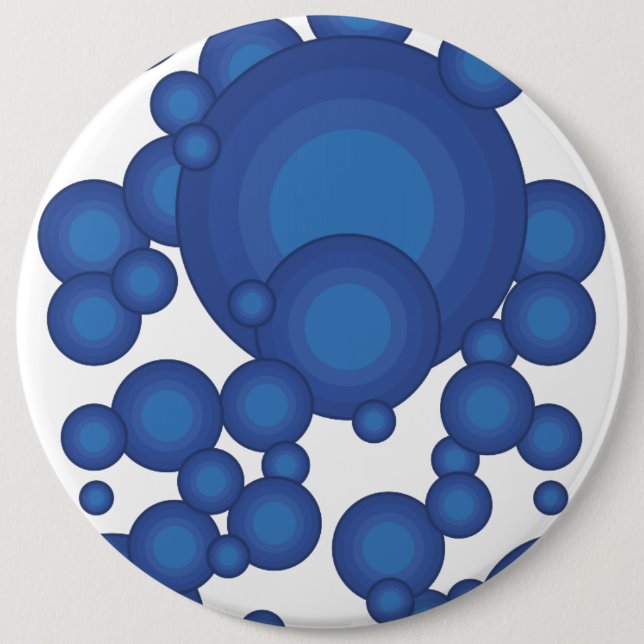 The Blue 70's year styling circle Button (Front)