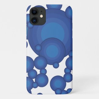 The Blue 70's year styling circle iPhone 11 Case