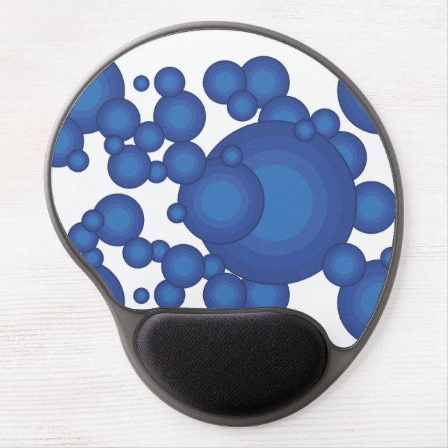 The Blue 70's year styling circle Gel Mouse Pad (Front)