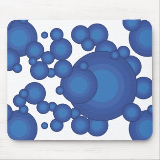 The Blue 70's year styling circle Mouse Pad