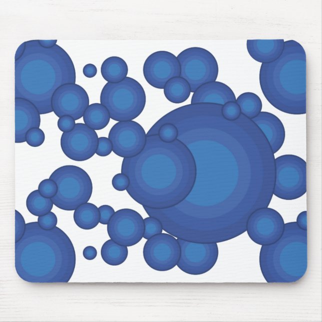 The Blue 70's year styling circle Mouse Pad (Front)