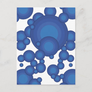The Blue 70's year styling circle Postcard