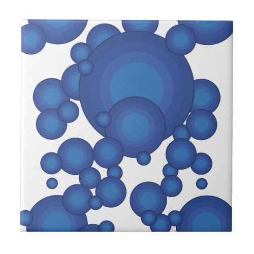 The Blue 70s year styling circle Tile