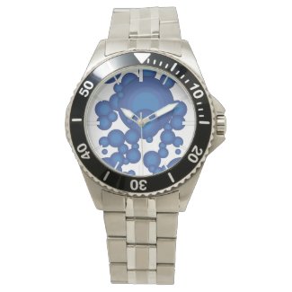 The Blue 70's year styling circle Watch