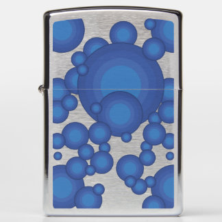 The Blue 70's year styling circle Zippo Lighter