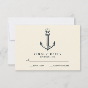 The Blue Anchor Wedding RSVP Card