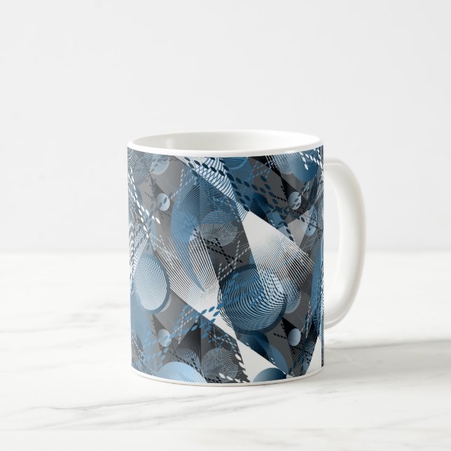 The blue and the gray. Abstraction. Coffee Mug (Front Right)