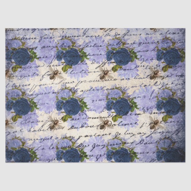 The Blue Bee Series Design 11 Tissue Paper (Front)