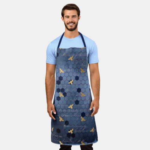 The Blue Bee Series Design 12  Apron