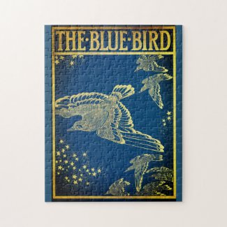 The blue bird -vintage book cover jigsaw puzzle