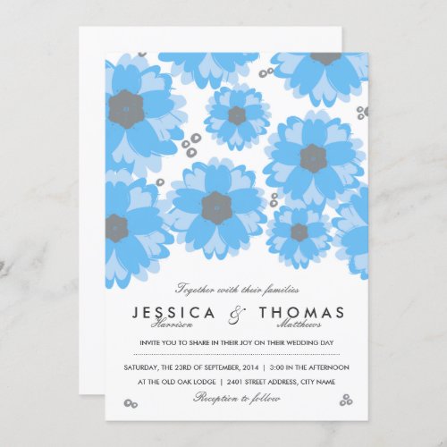 The Blue Blossom Wedding Collection Invitation