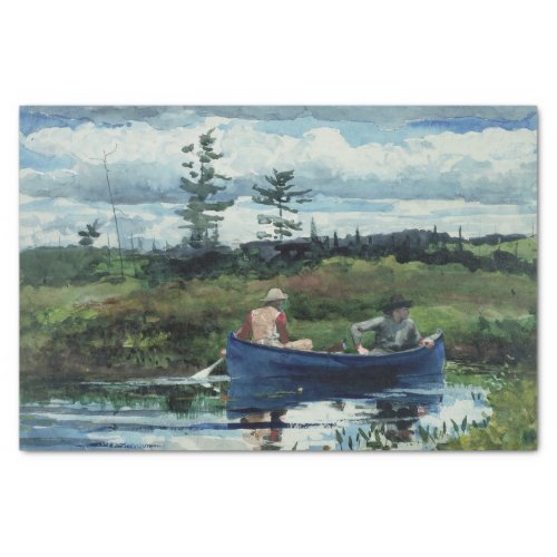The Blue Boat by Winslow Homer Tissue Paper