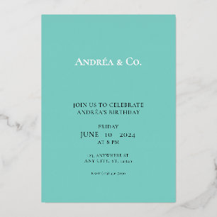 The Blue Box Foil Invitation