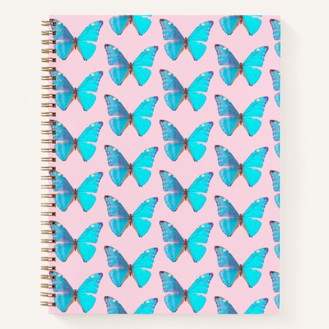 The Blue Butterfly Hardcover Spiral  Notebook (Front)