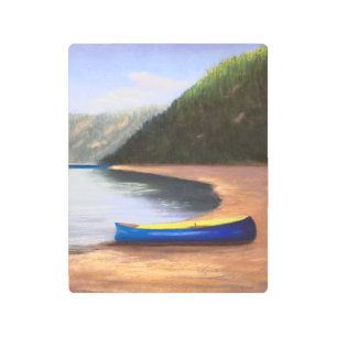 The Blue Canoe Metal Wall Art