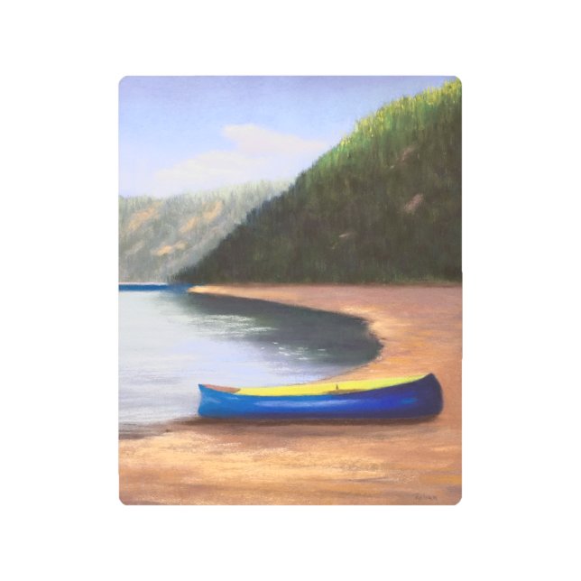 The Blue Canoe Metal Wall Art (Front)