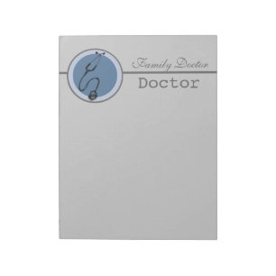 The Blue Circle Stethoscope Doctor Notepad