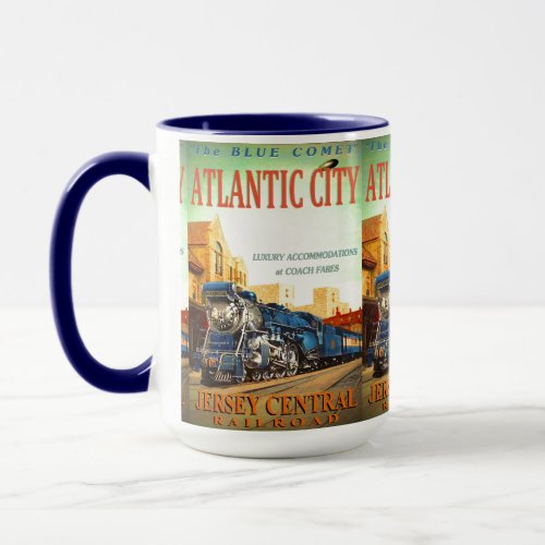 The Blue Comet Passenger Train Mug