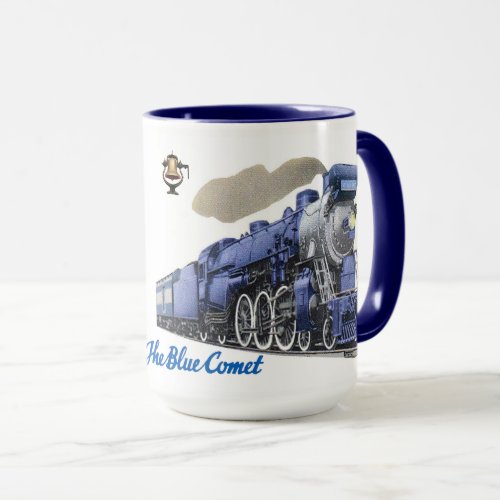 The Blue Comet Steam Locomotive Mug