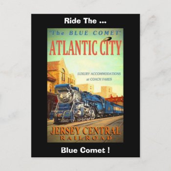 The Blue Comet Train Custom Postcard by stanrail at Zazzle