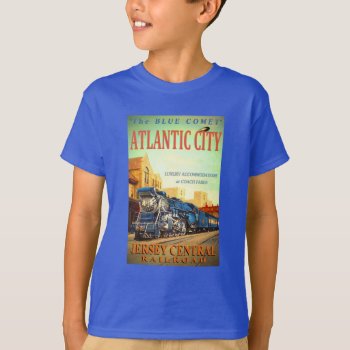 The Blue Comet Train Kids T-shirt by stanrail at Zazzle