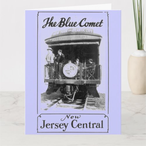 The Blue Comet Train Large Greeting Card