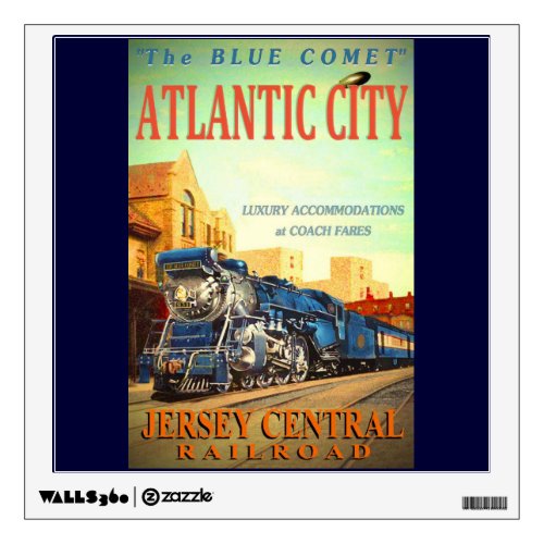 The Blue Comet Train Wall Decal