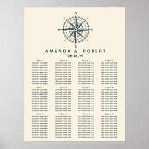 The Blue Compass Nautical Wedding Seating Chart