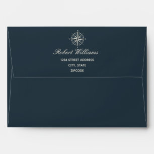 The Blue Compass Wedding Personalized Envelope