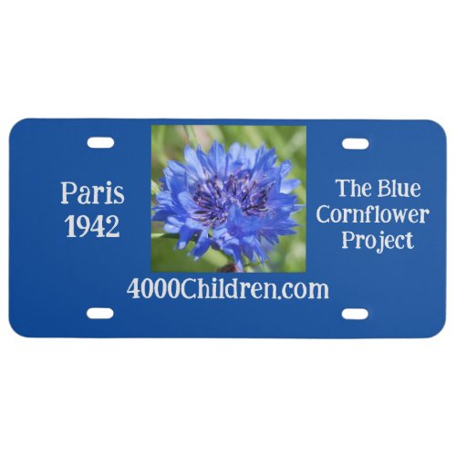 The Blue Cornflower Project_ Le Projet Bleuet Bleu License Plate